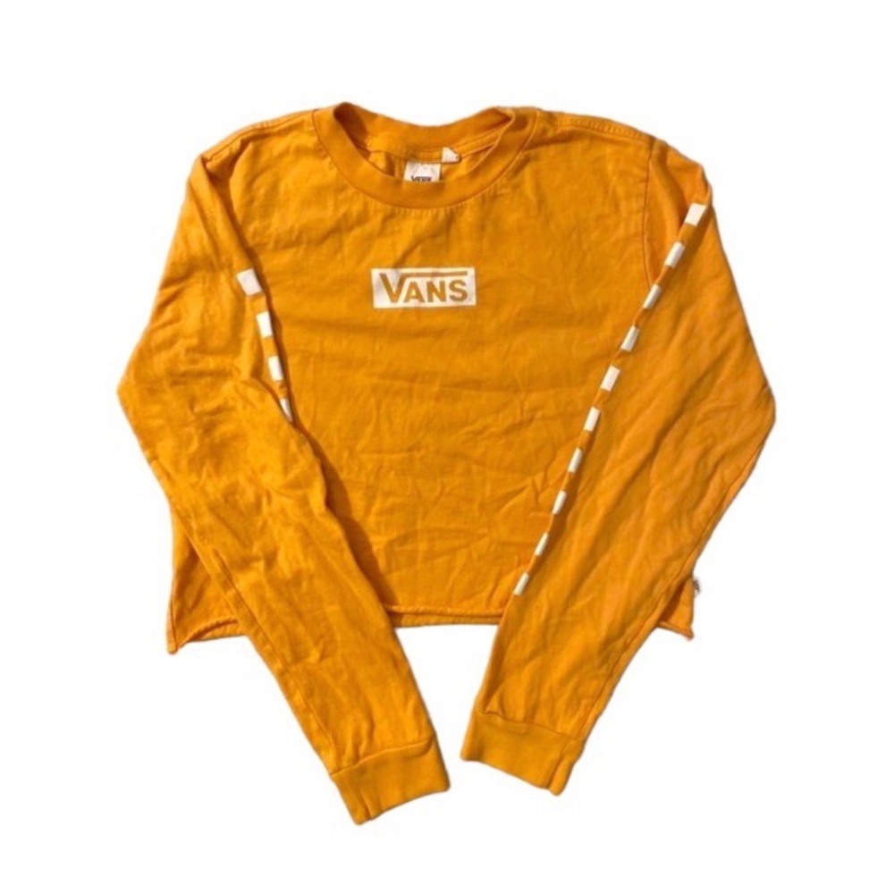 Vans crop top (longsleeve, yellow, small)